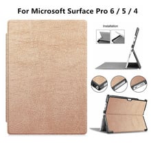 Чехол-книжка для Surface Pro 4, чехол из искусственной кожи, чехол-подставка для Microsoft Surface Pro 6, чехол Pro 5 Pro 4 2024 - купить недорого