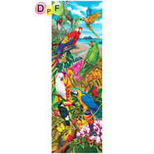 DPF-cuadro de un grupo de loros elaborado con diamante de cubo mágico, 5D, manualidades de punto de cruz, mosaico, decoración artística del hogar 2024 - compra barato