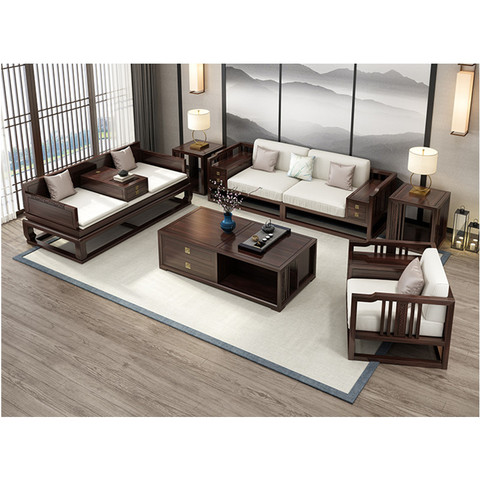 Modern Chinese Wooden Sofa Arhat Bed Design Living Room Set Wood Furniture Coffe Table Love Seat Divano Futon Sofas Mesa Centro Buy Cheap In An Online Store With Delivery Price Comparison