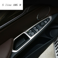 Cubierta decorativa para panel de apoyabrazos de puerta de coche, pegatina embellecedora para BMW X5 F15 X6 F16, botones de elevación de vidrio para ventana, accesorios para automóviles 2024 - compra barato