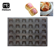 Molde de silicona para pan Meibum 30 cavidad antiadherente para fiesta de bollos cuadrados molde para hornear galletas caseras herramientas 2024 - compra barato