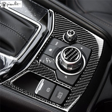 Наклейка на панель переключения передач из углеродного волокна для Mazda CX-5 CX 5 CX5 2018 2017, аксессуары для стайлинга автомобилей 2024 - купить недорого