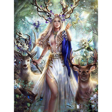 Full Square/round Drill 5D DIY Diamond Painting "beauty elf & deer" 3D Embroidery set Cross Stitch Mosaic Decor gift WG111 2024 - buy cheap