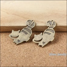 Wholesale 35 pcs Vintage Charms Cat Pendant Antique bronze Fit Bracelets Necklace DIY Metal Jewelry Making 10095 2024 - buy cheap