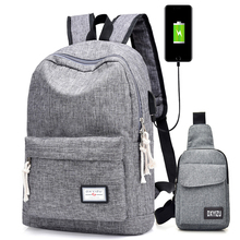 Casual Men's USB Charging School Backpacks Male Travel bag Teenagers Student School Bags for women Notebook Laptop bag Mochila 2024 - buy cheap