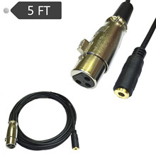 XLR female to mini 3.5mm female plug stereo audio cable  5FT 2024 - buy cheap