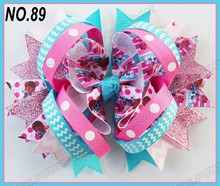 free shipping 2017 Newest  300pcs 5.5'' big ring hair bows girl hair accessories popular zebra girl hair clips 2024 - buy cheap