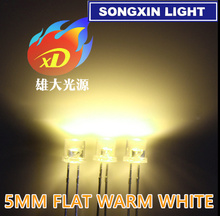 500pcs Water Clear 5mm Warm White Ultra Bright LED Diode Light 5 mm Flat Top Wide Angle LED Light Emitting Diode Lamp 2024 - buy cheap