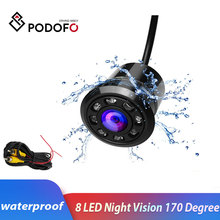 Podofo 18.5mm Car Backup Camera HD Color Reverse Rear View Cameras 8 LED Night Vision 170 Degree Mini Waterproof Color CCD Image 2024 - buy cheap