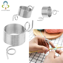 2pc/lot Stainless steel Knitting Thimble Needle Braided Knuckle Jacquard Assistant Jacquard Sewing Tool Accessories GYH 2024 - buy cheap