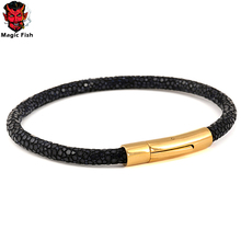 Men Bracelet Leather/stingray Leather Bracelet Luxury Men Bracelets with Stainless Steel Stingray Bracelets for Men Jewelry 2019 2024 - buy cheap