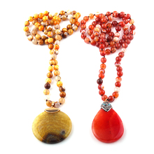 Женское Ожерелье MOODPC, модное ожерелье с круглыми/капельными камнями 2024 - купить недорого