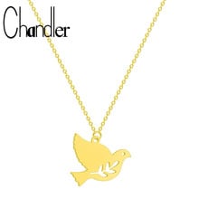 Chandler 2019 charm New Arrival Peace Dove Necklace Extreme Simplicity Gold Choker Necklace Fashion Statement Necklace For Women 2024 - buy cheap