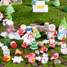 Figuras de acción de jardín de hadas, muñeco de nieve de Papá Noel, muñeco de nieve, regalo de Navidad, Miniatura, 5 uds./1 Juego 2024 - compra barato