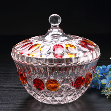 Creative fashion sugar crystal bowl with cover glass compote European sugar large Home Furnishing essential 2024 - buy cheap