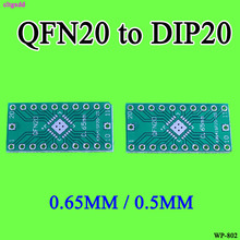 Cltgxdd 10 partes qfn20 para dip20 adaptador pino passo 0.5 0.65mm placa pcb conversor lfcsp20 para dip conversor 2024 - compre barato