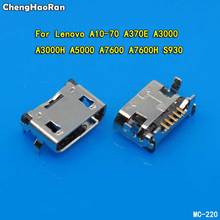 Chenghaoran-conector micro usb para lenovo estampada a370e a3000 a3000h a5000, a7600, a7600h e s930, soquete de carregamento sincronizado 2024 - compre barato