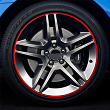 8 м красная защитная лента для шин клейкая резиновая формовка Стайлинг для всех универсальных автомобильных ободов ступицы колеса 2024 - купить недорого