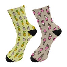 New 3d Printed Watermelon Ice Cream Crew Socks Funny Kawaii Cartoon Pineapple Long Socks Street Trend Summer Tube Socks 2024 - buy cheap