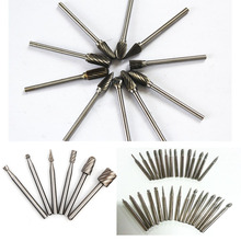 tungsten carbide burs diamond tool set diamond burs dental lab tungsten steel grinding drill rotary tool burr dremel accessories 2024 - buy cheap