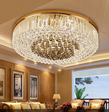 Luminária de teto de cristal circular, para sala de estar, casa, jantar, hotel, criativa, retrô, ferro, lâmpada e14, led 2024 - compre barato