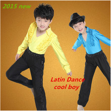 Free shiping boy's performance latin Dance Clothes Children Boy's Latin Dance Shirt Dancing Costumes Boys Latin dancing wear 2024 - buy cheap