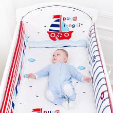 5 Pcs Cotton Baby Bedding Set Cartoon Crib Bed Bumper For Newborn Kawaii Animal Bed Sheet Infant Crib Bedding Set Baby Organizer 2024 - buy cheap