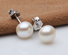 lovers women good Wholesale price 16new Fashion 6-7MM 925 Sterling Freshwater White Akoya Pearl Hook Earring 2024 - buy cheap