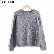 LOGAMI Autumn Spring Long Sleeve Women Sweaters And Pullovers O Neck Casual Woman Sweater Pullovers Jumper Pull Femme 2024 - buy cheap