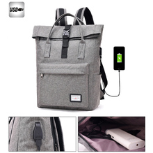 Mochila com interface usb para laptop, bolsa para computador, macbook 15, unissex, para estudantes e viagens, 15, 15.4 2024 - compre barato