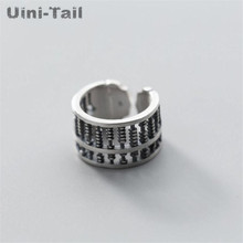 Uini-Tail hot new 925 Tibetan silver retro lucky abacus open ring jewelry Chinese style auspicious fashion trend jewelry GN986 2024 - buy cheap