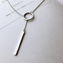 Ожерелье женское многослойное из серебра 925 пробы, с длинной цепочкой 2024 - купить недорого