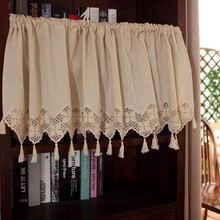 Half-curtain Fashion Crochet Pure Curtain Lintel Small Curtain for Kitchen Cabinet Door Free Shipping E-015 2024 - buy cheap