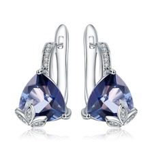 Ballet 6.10ct natural do gem's iolite azul mystic quartzo triângulo brincos 925 prata esterlina brincos para o noivado feminino 2024 - compre barato