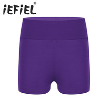 IEFiEL da Dança Do Bailado Das Meninas do Miúdo do Menino-cut Cintura Alta Activewear Shorts Bottoms para Yoga Workout Sports Gym Exercício Dança roupas 2024 - compre barato