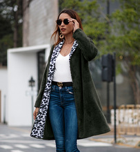New Winter Female Long Velvet Coat 2018 For Women Fashion Faux Fur Jacket Casual Long Sleeve Leopard Print Outerwear Plush Tops 2024 - buy cheap