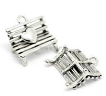 75Pcs Bench Love Heart Charm Pendants Silver Tone Jewelry Making Findings 20mmx19mm( 6/8"x 6/8") 2024 - buy cheap