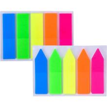 XRHYY 50 Pieces Self-Adhesive Page Markers Translucent Neon Colored Index Tabs Self-Stick Note Pads Neon Flag Sticky Notes 2024 - buy cheap