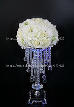 Free shipment 10PCS/lots acrylic wedding centerpiece flower stand/45cm tall/20cm diameter Wedding decorations party decorations 2024 - buy cheap