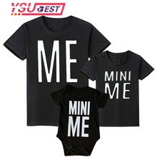 2021 Matching Family Outfits ME MINI ME Father And Son Clothes Fashion Style Cute Pattern Family T Shirt Family Matching Outfits 2024 - buy cheap
