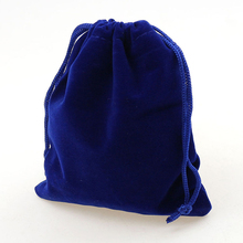 7*9cm 50pcs Royal Blue Jewelry Velvet Bags For Packing Gifts Handmade Diy Women Jewellery Pouches Flannel Bag Drawstring Bag 2024 - buy cheap