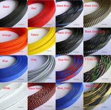 2M 16mm Wide 5/8" TIGHT Braided PET Expandable Sleeving Cable Wire Sheath Black/Red/Yellow/Green/Blue/Gray/White/Clear/Gold 2024 - buy cheap