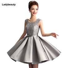 Ladybeauty-Vestido corto de fiesta elegante, minivestido de fiesta con cordones, línea A, envío gratis 2024 - compra barato