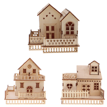 Casa de muñecas en miniatura de madera para niños, juguete de muebles en 3D, modelo de construcción de Villa de China con luces LED, decoración del hogar, 1/8 2024 - compra barato