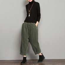 Corduroy Ankle-Length Pants Autumn Winter Casual Loose Trousers Women Cross-Pants 2024 - buy cheap