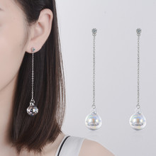 Everoyal Trendy Crystal Ball Women Drop Earrings Jewelry Women Fashion 925 Sterling Silver Earrings Girls Lady Accessories Gift 2024 - buy cheap