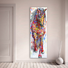 QKART Wall Art Painting Canvas Print Animal Picture Animal Prints Poster The Standing Horse For Living Room Home Decor No Frame 2024 - buy cheap
