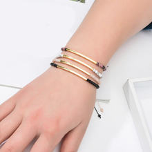 Reduzy pulseira masculina/feminina de 3mm, pulseiras para casais com pedra natural, braceletes femininos e luxuosos, joias com contas 2024 - compre barato