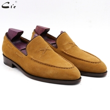 cie mens loafer breathable genuine calf leather handmade mens elegant slip-on casual flats brown boat luxury suede shoes No.19 2024 - buy cheap