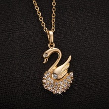 Nova Moda Jóias Cubic Zirconia Swan Elegante Encantos Longos Colares Pingentes Para As Mulheres Kolye estilo Bonito 2024 - compre barato